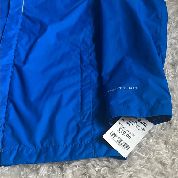 NWT - Columbia Kids Bright Blue Rain Jacket S (8) - Picture 3 of 7